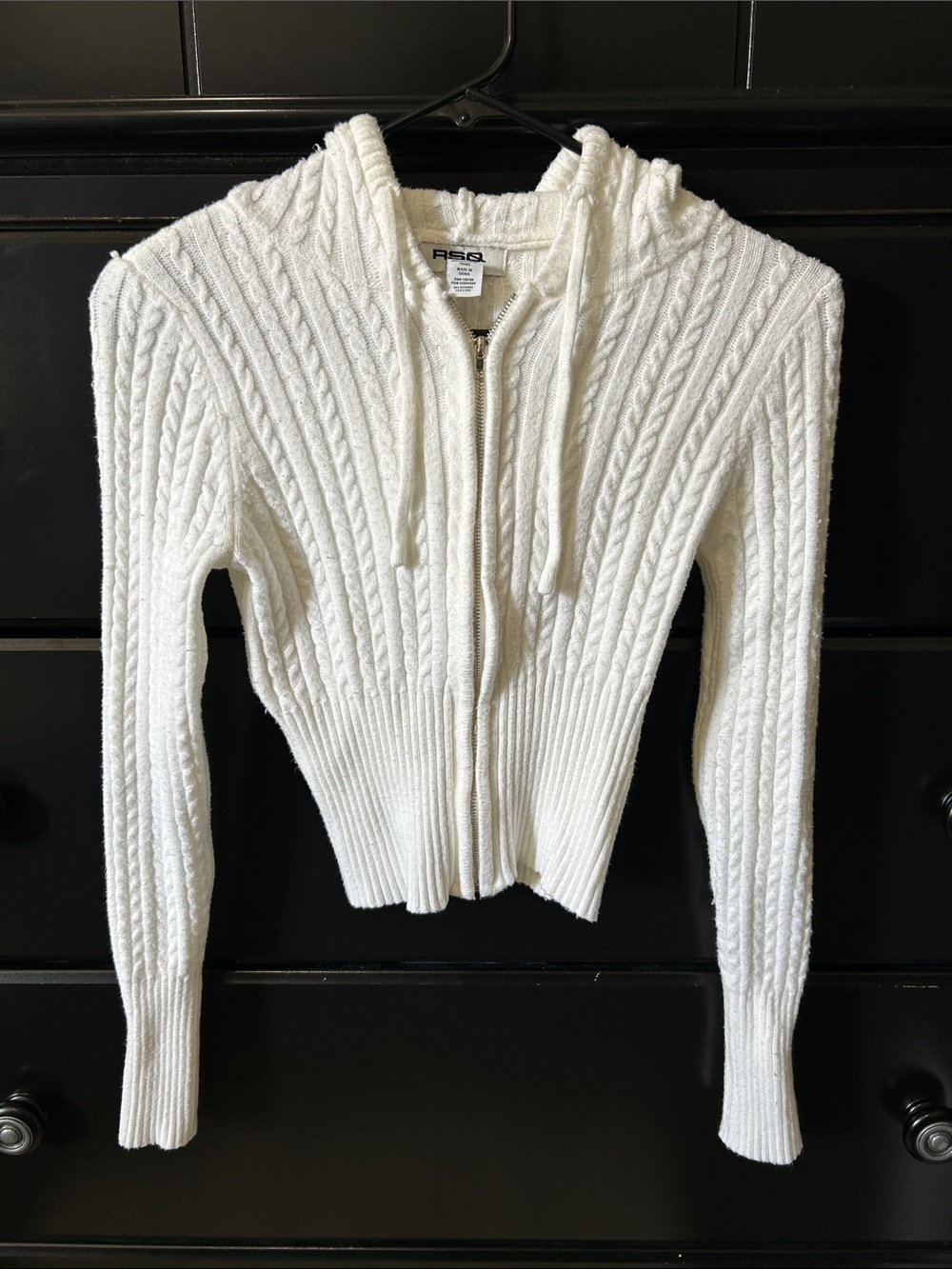 Cable-Knit Zip Hoodie